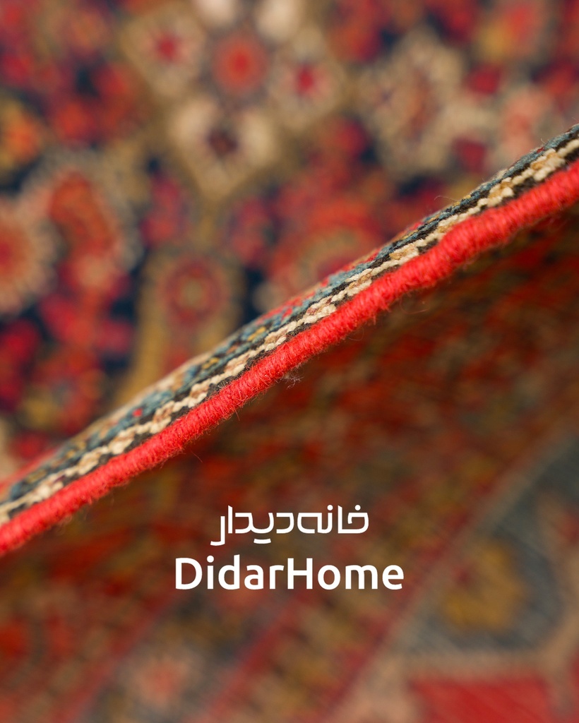 فرش دستباف آنتیک ملایر طرح افشان شش متری
