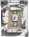 فرش دستباف سلطان آباد طرح افشان شش متری (زیگلر محل)