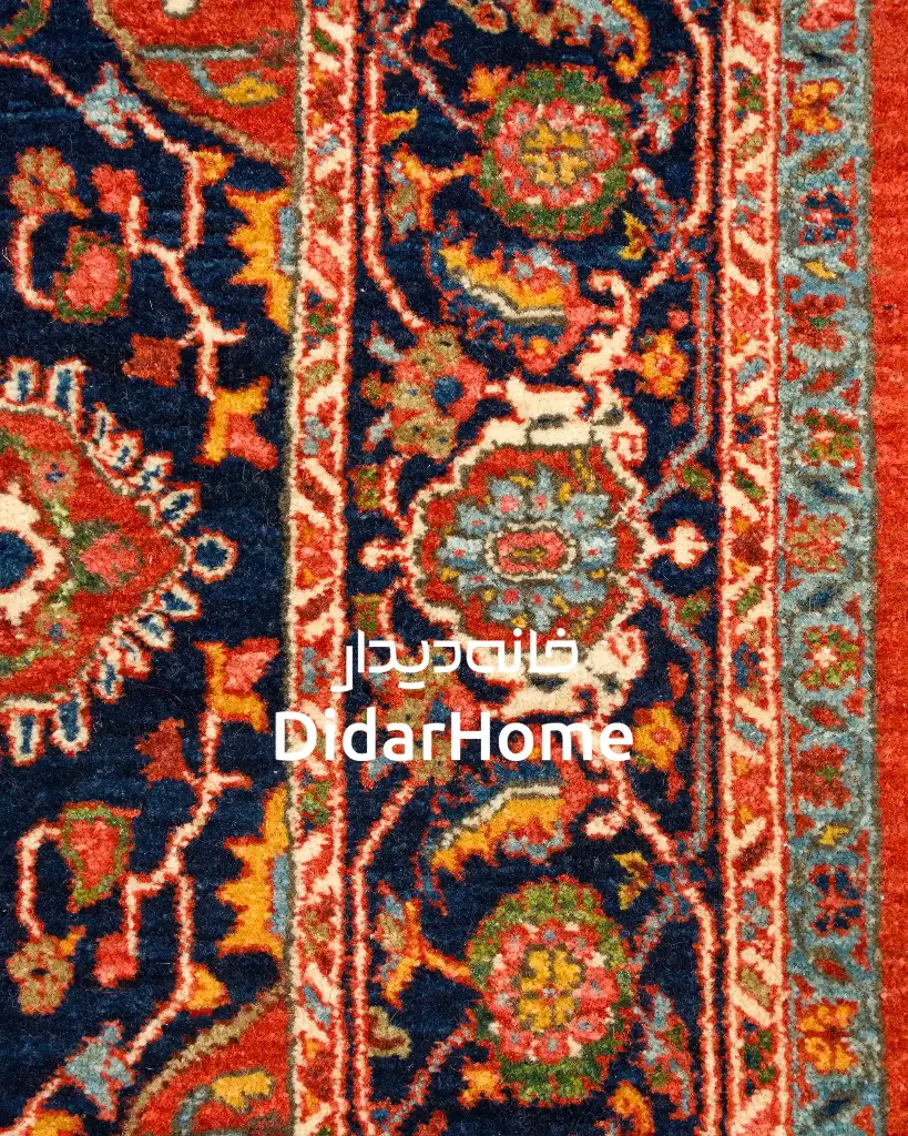 فرش دستباف هریس ۴۵ رج طرح ترنجی ذرع و نیم