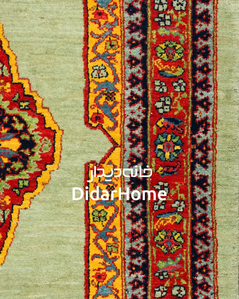 فرش دستباف بیجار گروس طرح ترنجی ذرع و نیم