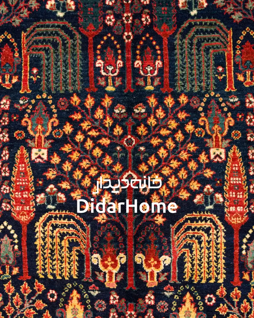 فرش دستباف بیجار گروس طرح درخت زندگی سه متری