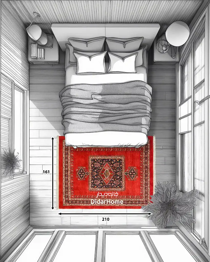 فرش دستباف قشقایی طرح ترنجی ۳/۳۸ متری