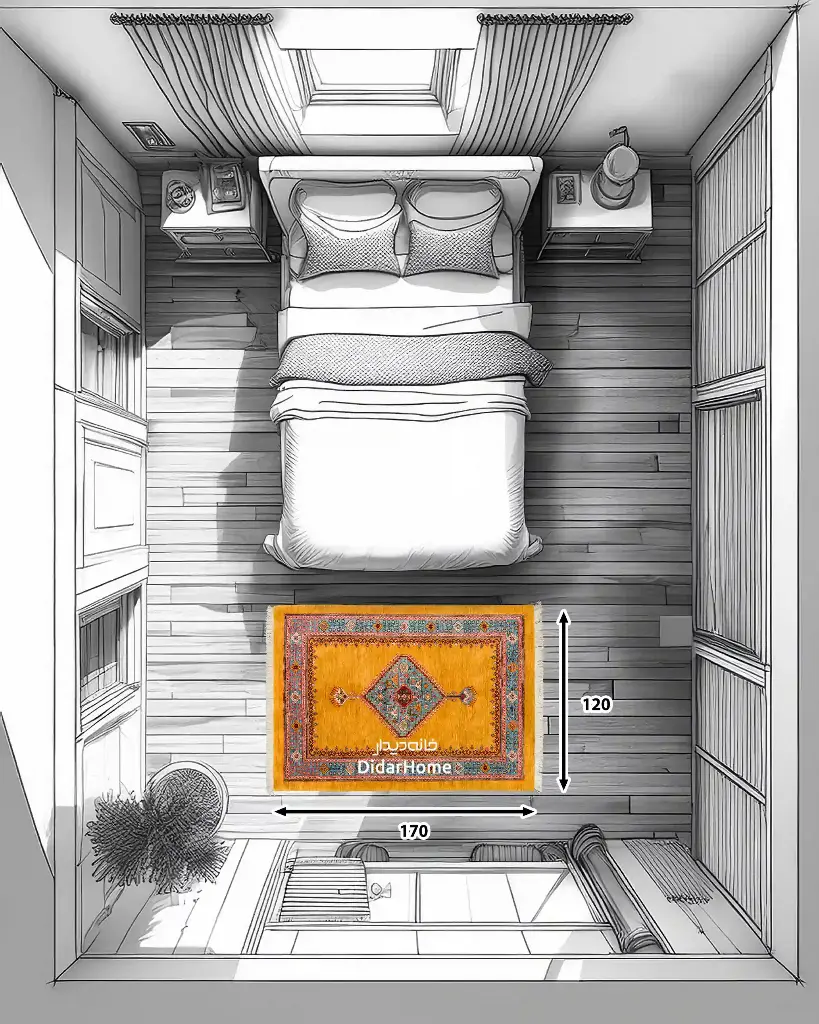 فرش دستباف قشقایی طرح ترنجی ۲/۰۴ متری