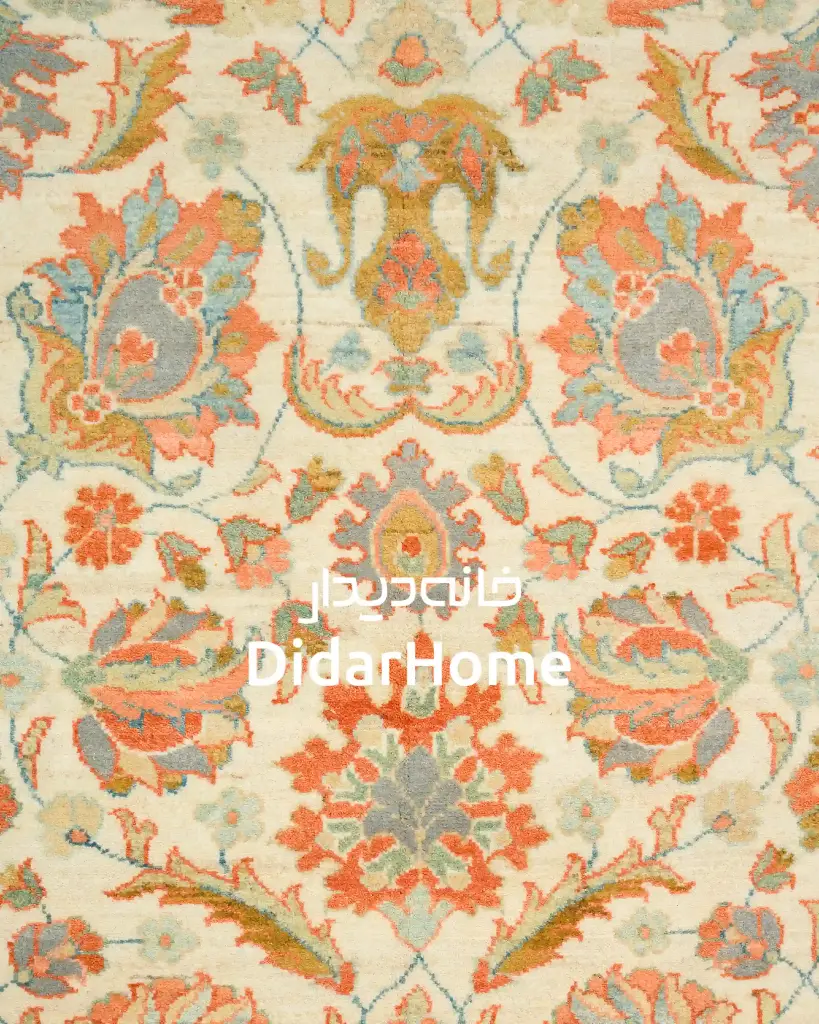 فرش دستباف سلطان آباد طرح افشان نه متری (زیگلر محل)