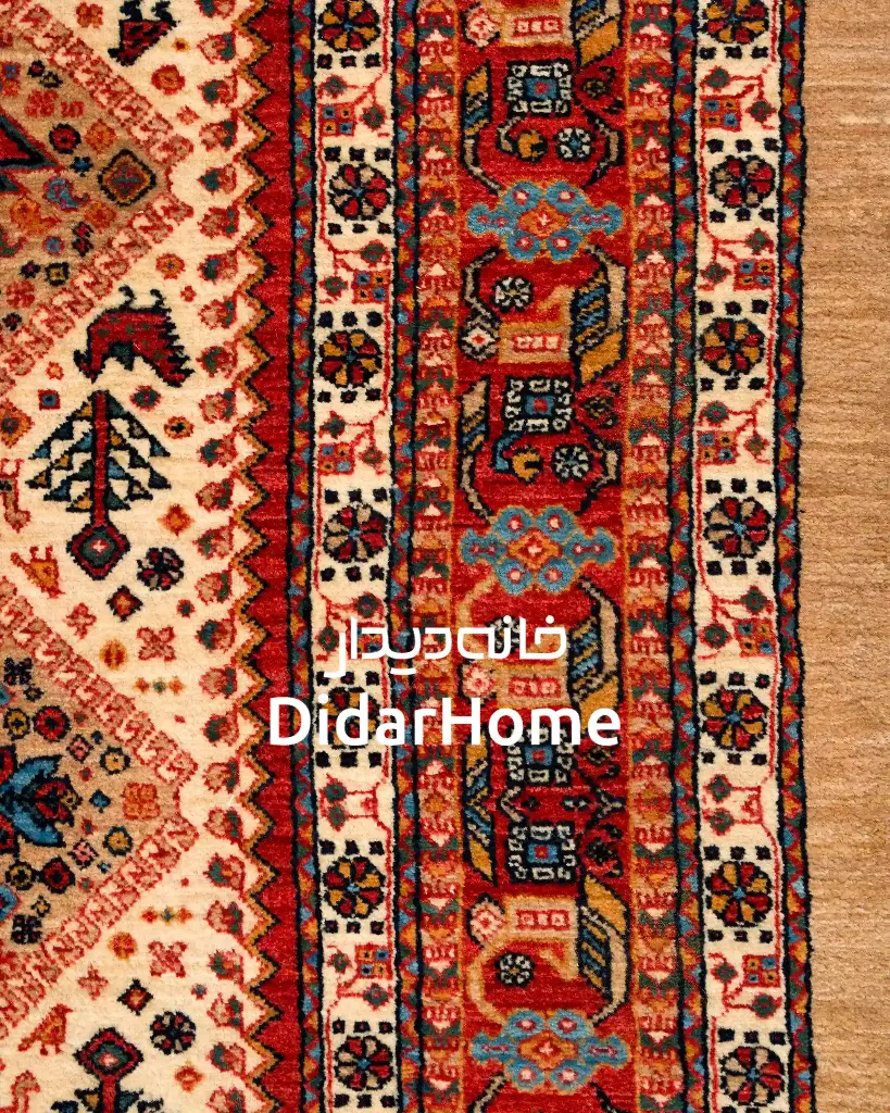 فرش دستباف قشقایی طرح خشتی نه متری