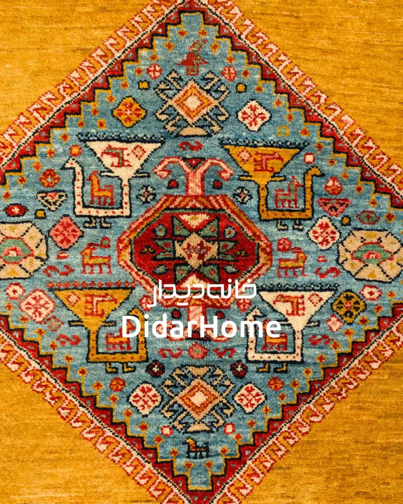 فرش دستباف قشقایی طرح ترنجی ۲/۰۴ متری