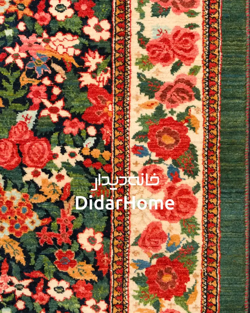 کناره دستباف بیجار طرح هزارگل