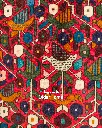 فرش دستباف آنتیک بختیاری طرح افشان ۱/۵۸ متری