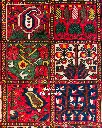 فرش دستباف آنتیک بختیاری طرح خشتی ۵/۹۷ متری