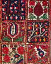 فرش دستباف آنتیک بختیاری طرح خشتی ۵/۹۷ متری