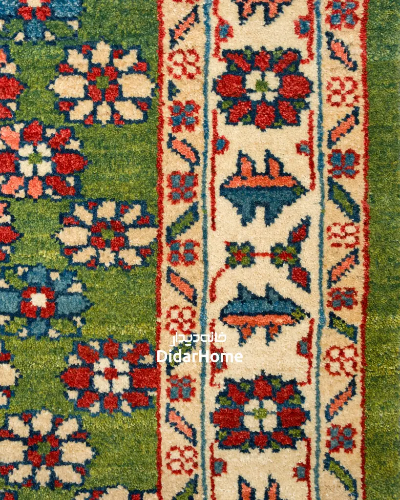 فرش دستباف شکوفه طرح افشان ۱.۹۵ متری