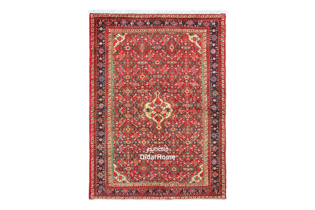 فرش دستباف آنتیک همدان طرح ترنجی چهار متری