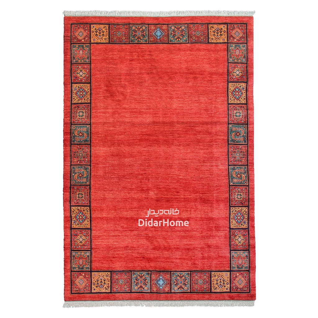 فرش دستباف قشقایی طرح کفساده چهار متری