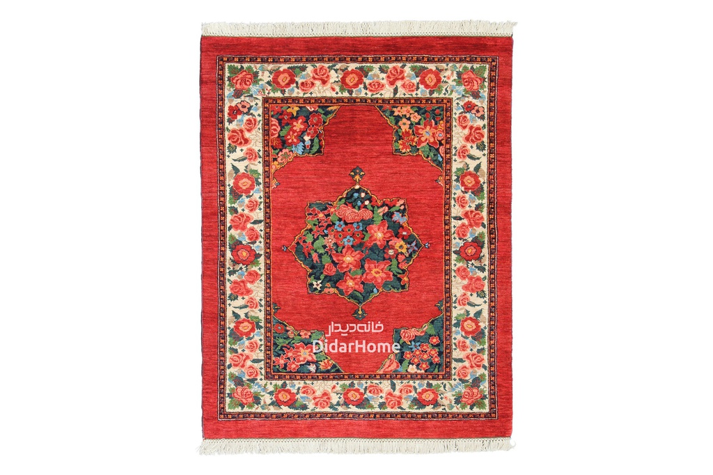 فرش دستباف بیجار طرح ترنجی ذرع و نیم