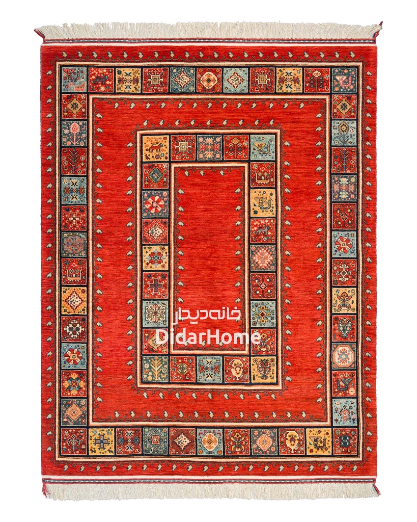 فرش دستباف قشقایی طرح کفساده ۳/۹۲ متری