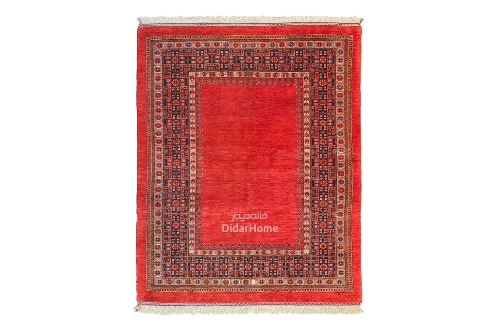 فرش دستباف قشقایی طرح کفساده چهار متری