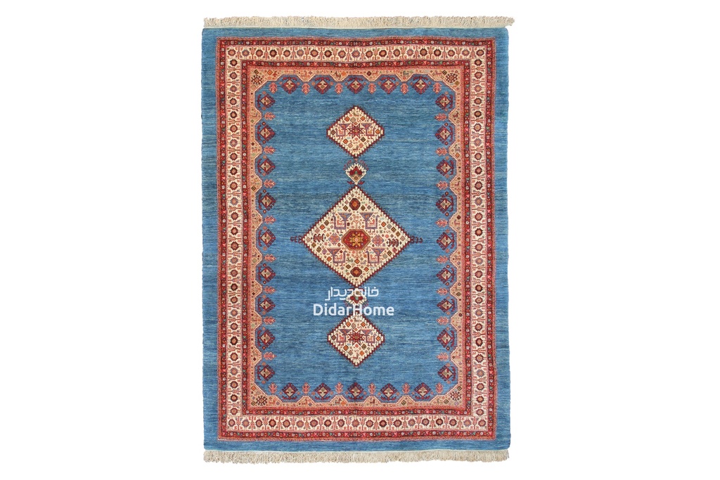 فرش دستباف قشقایی طرح ترنجی شش متری