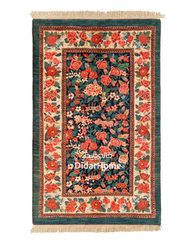 فرش دستباف بیجار طرح هزارگل ۱/۵۵ متری