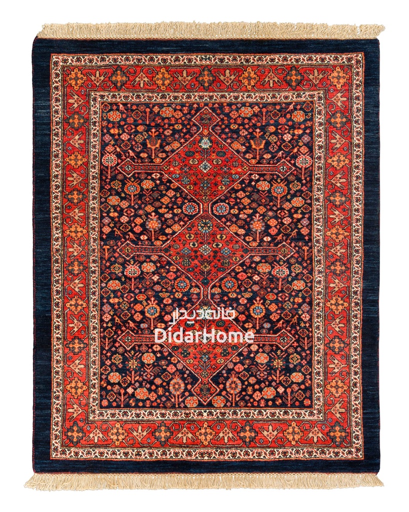 فرش دستباف قشقایی طرح ترنجی ذرع و نیم