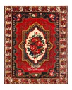 فرش دستباف آنتیک بختیاری طرح ترنجی سه متری