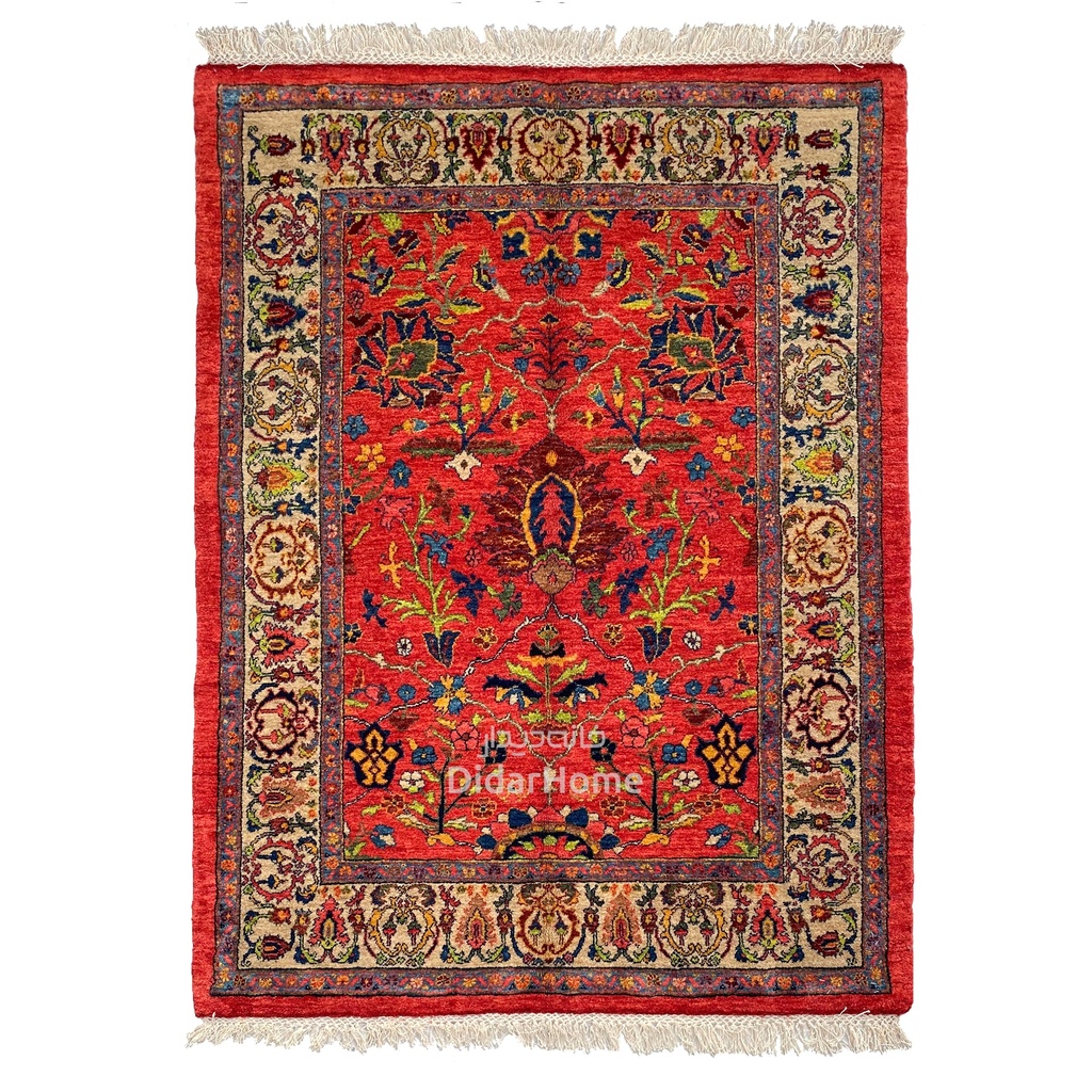 فرش دستباف گروس طرح افشان ذرع و نیم