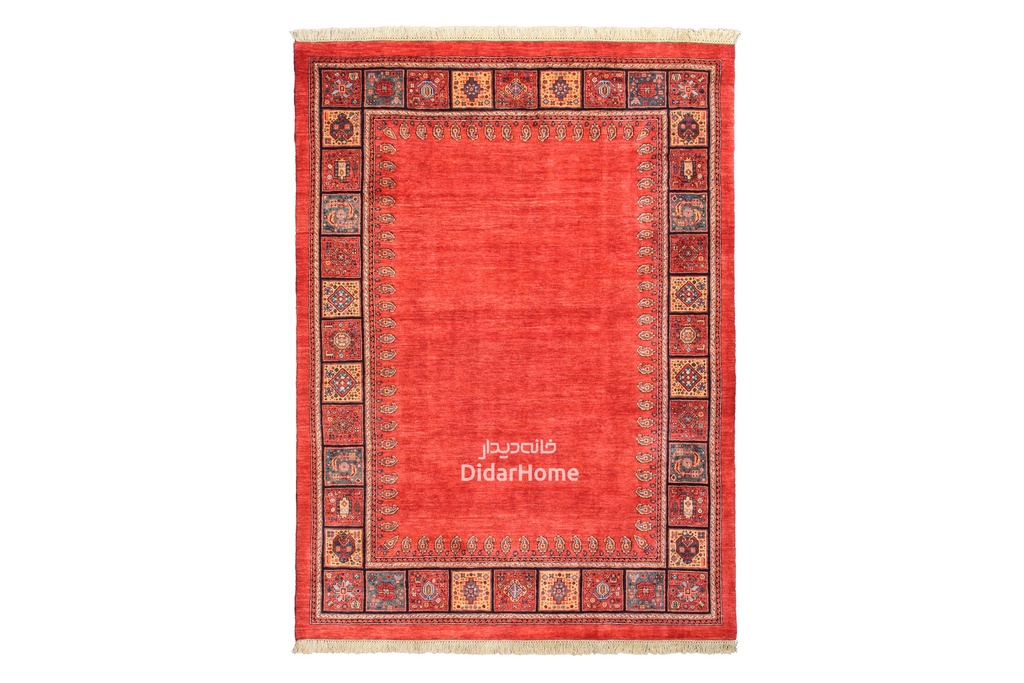 فرش دستباف قشقایی طرح کفساده شش متری