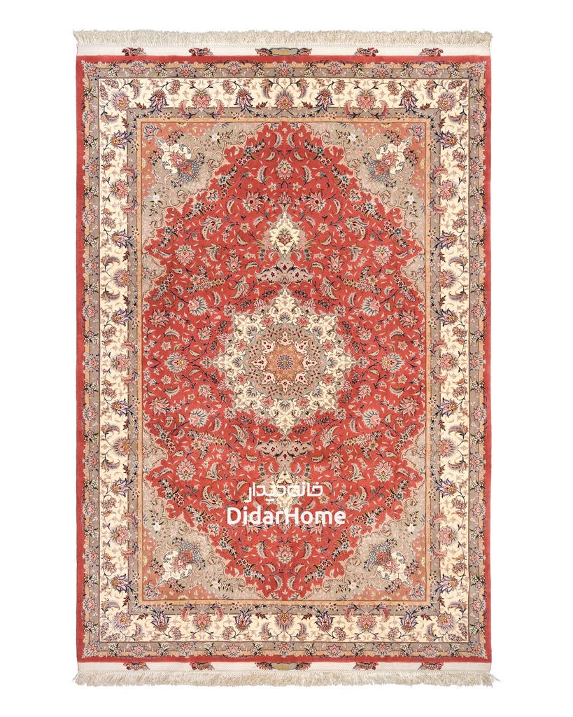 فرش دستباف تبریز طرح تقی زاده ۵۰ رج شش متری