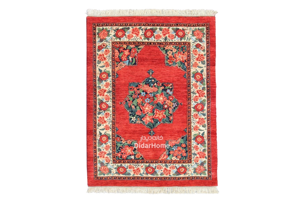 فرش دستباف بیجار طرح ترنجی ذرع و نیم