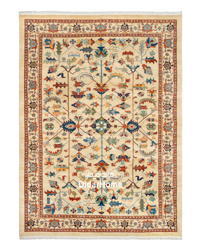 فرش دستباف هریس طرح افشان نه متری