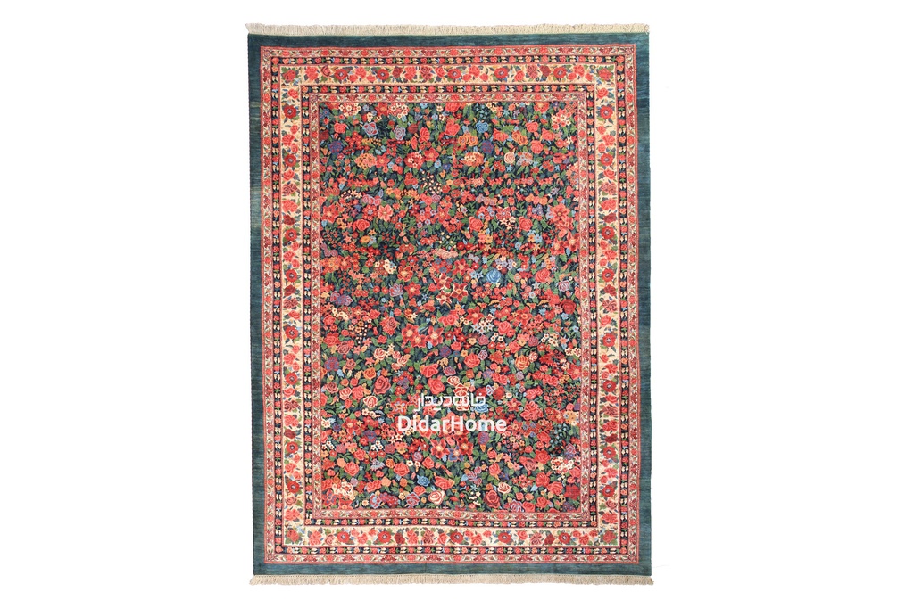 فرش دستباف بیجار طرح هزارگل نه متری