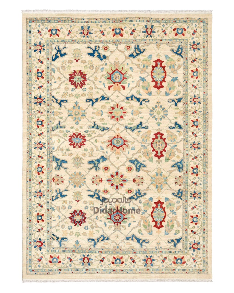 فرش دستباف سلطان آباد طرح افشان نه متری (زیگلر محل)