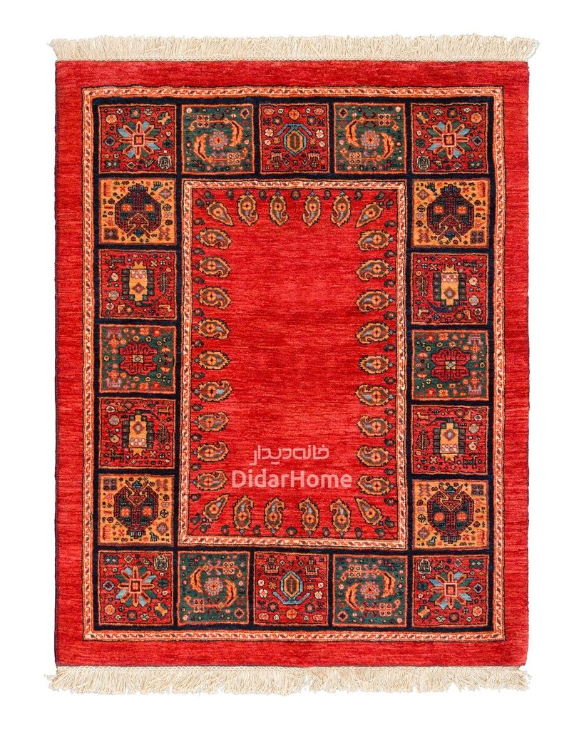 فرش دستباف قشقایی طرح کفساده ذرع و نیم