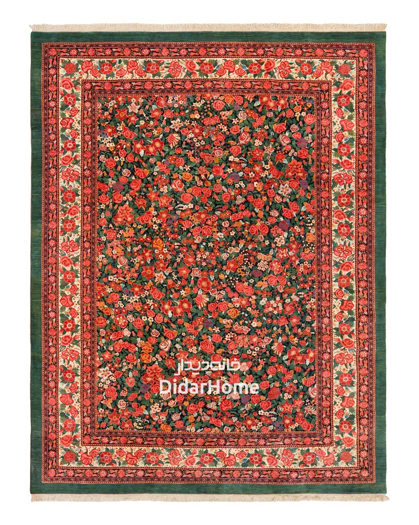 فرش دستباف بیجار طرح هزارگل دوازده متری