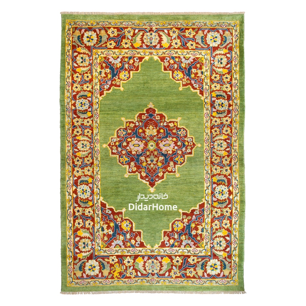 فرش دستباف سلطان آباد طرح ترنجی شش متری