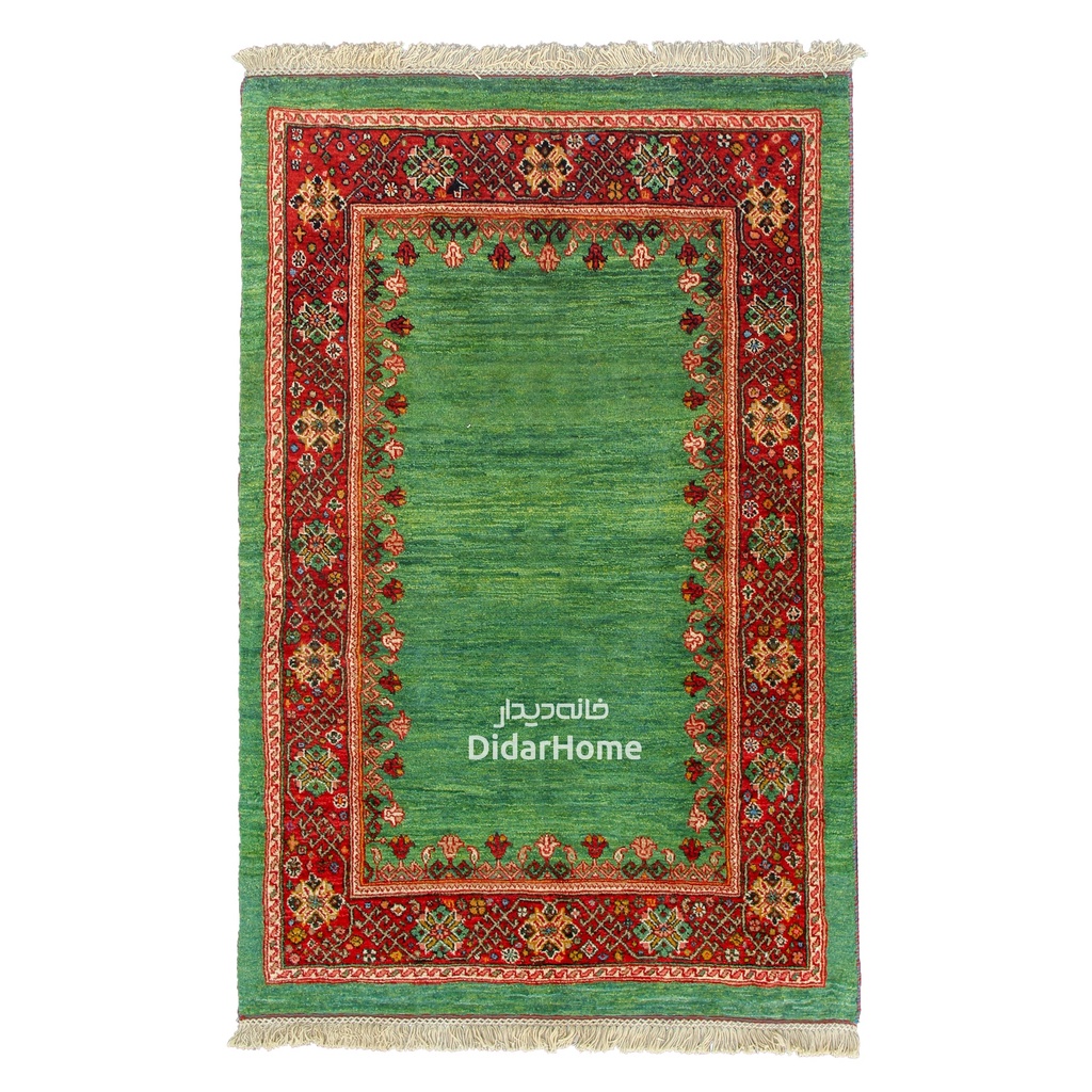 فرش دستباف قشقایی طرح کفساده ذرع و نیم