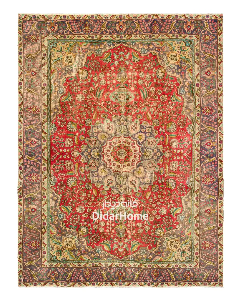 فرش دستباف مدرن تبریز طرح ترنجی ۷/۸۶ متری