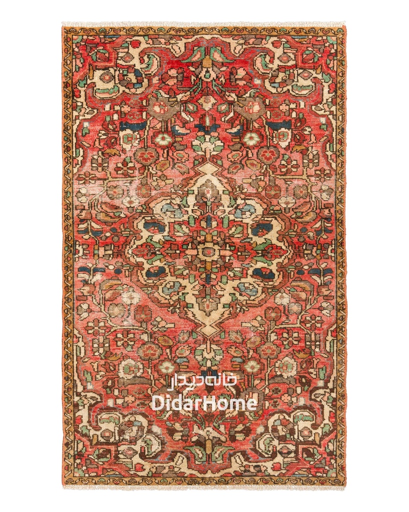 فرش دستباف مدرن همدان طرح ترنجی ذرع و نیم