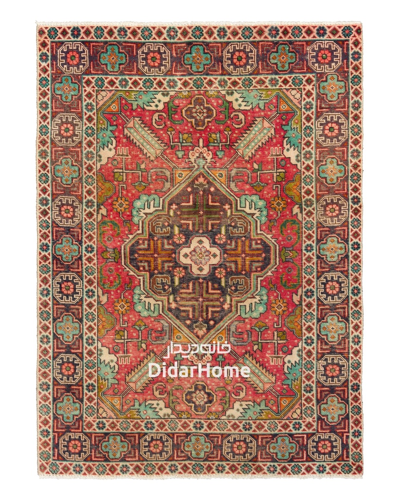 فرش دستباف مدرن تبریز طرح ترنجی ذرع و نیم