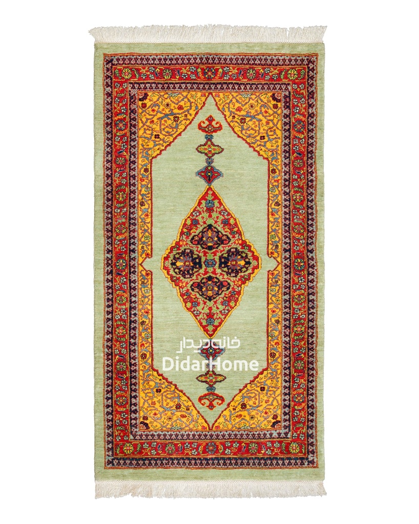 فرش دستباف گروس طرح ترنجی ذرع و نیم