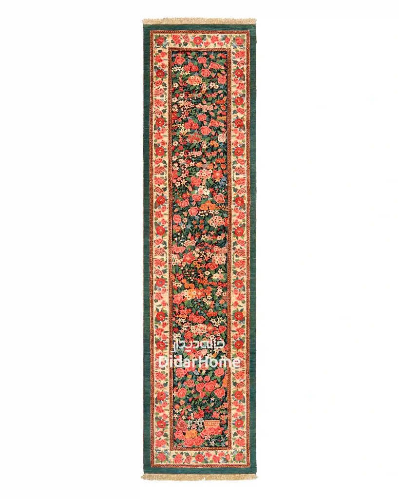 کناره دستباف بیجار طرح هزارگل