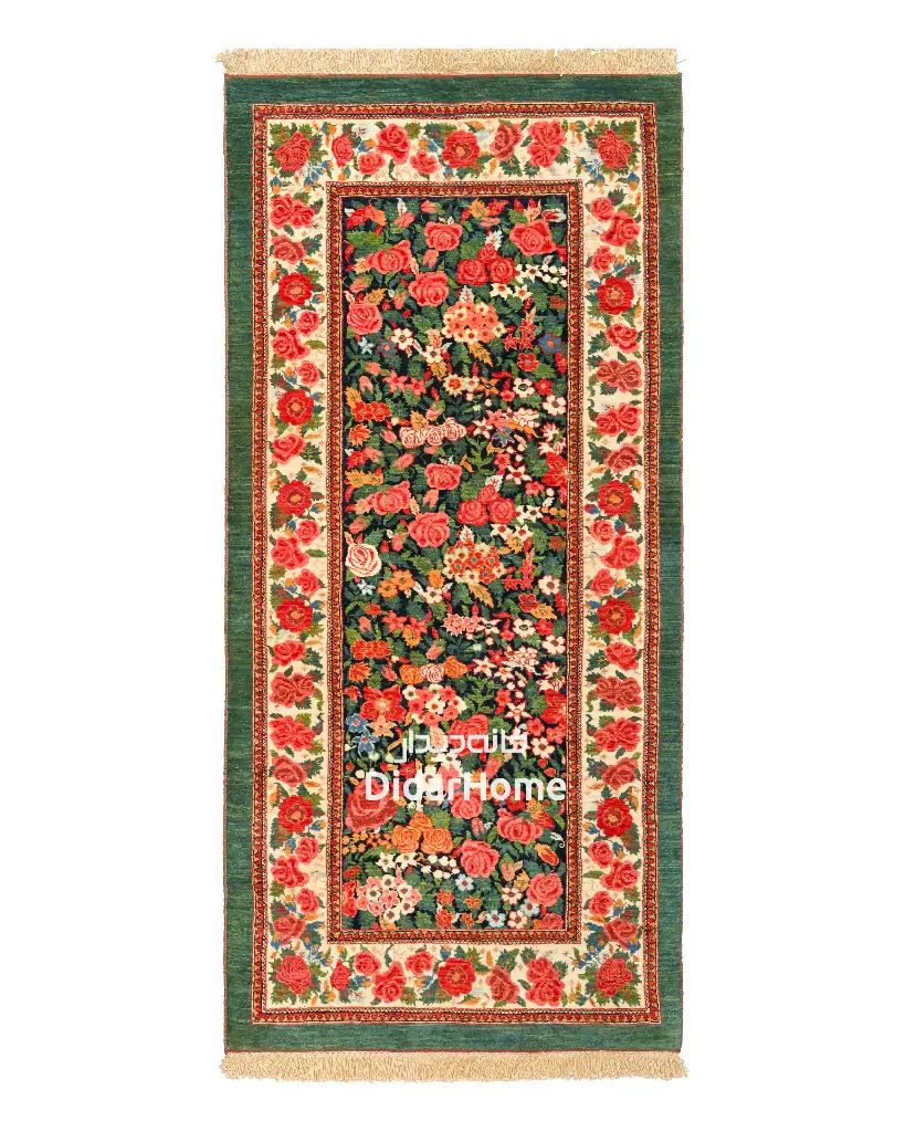 کناره دستباف بیجار طرح هزارگل