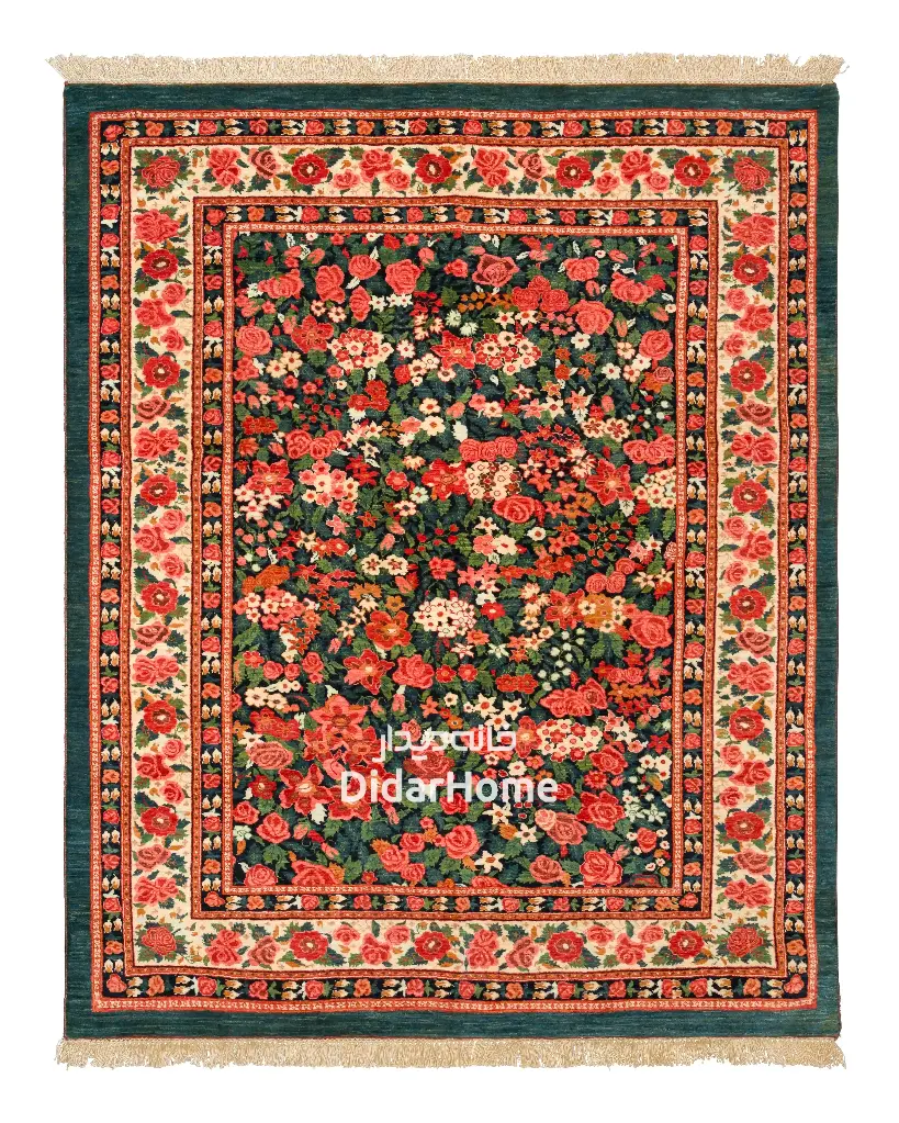 فرش دستباف بیجار طرح هزارگل ۳/۷۸ متری