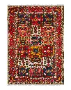 فرش دستباف آنتیک بختیاری طرح خشتی ۳/۱۵ متری