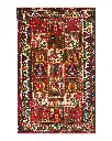 فرش دستباف آنتیک بختیاری طرح خشتی ۴/۴۶ متری