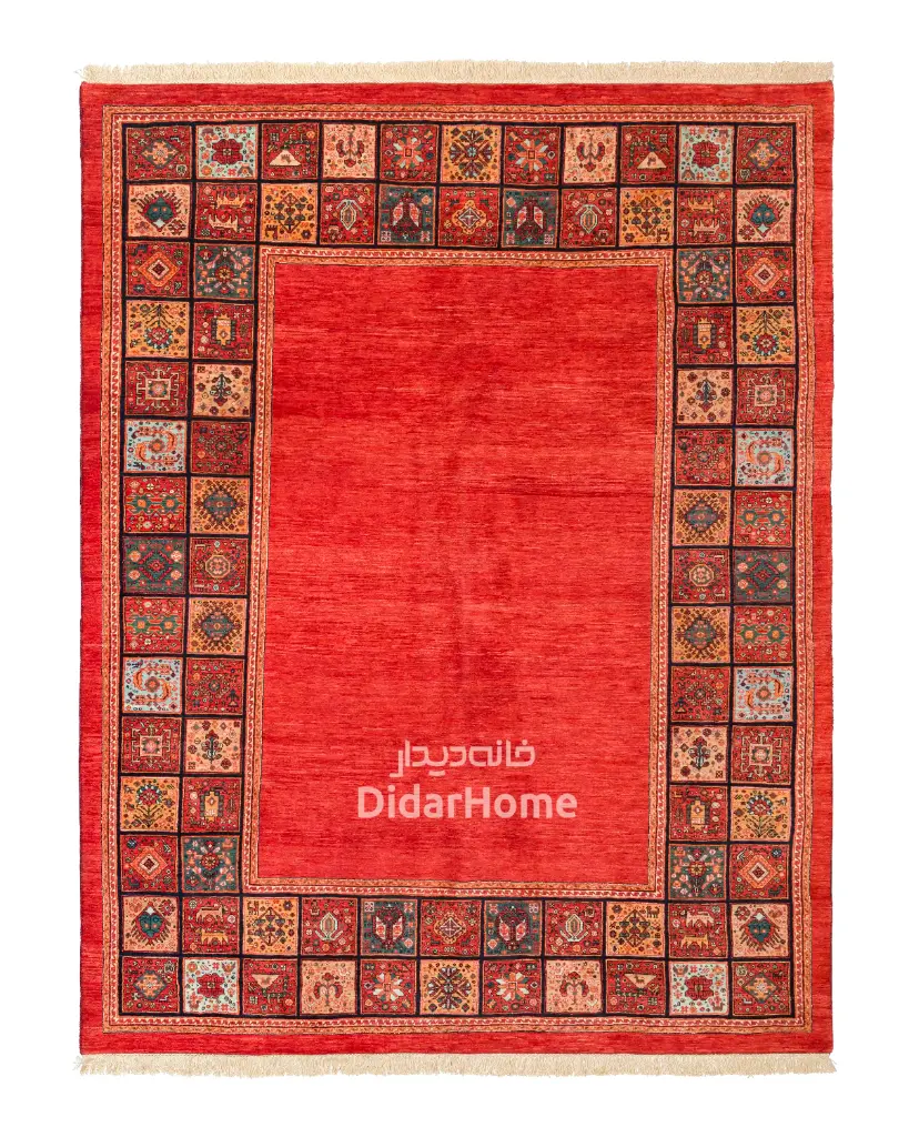 فرش دستباف قشقایی طرح کفساده ۷/۱۷ متری