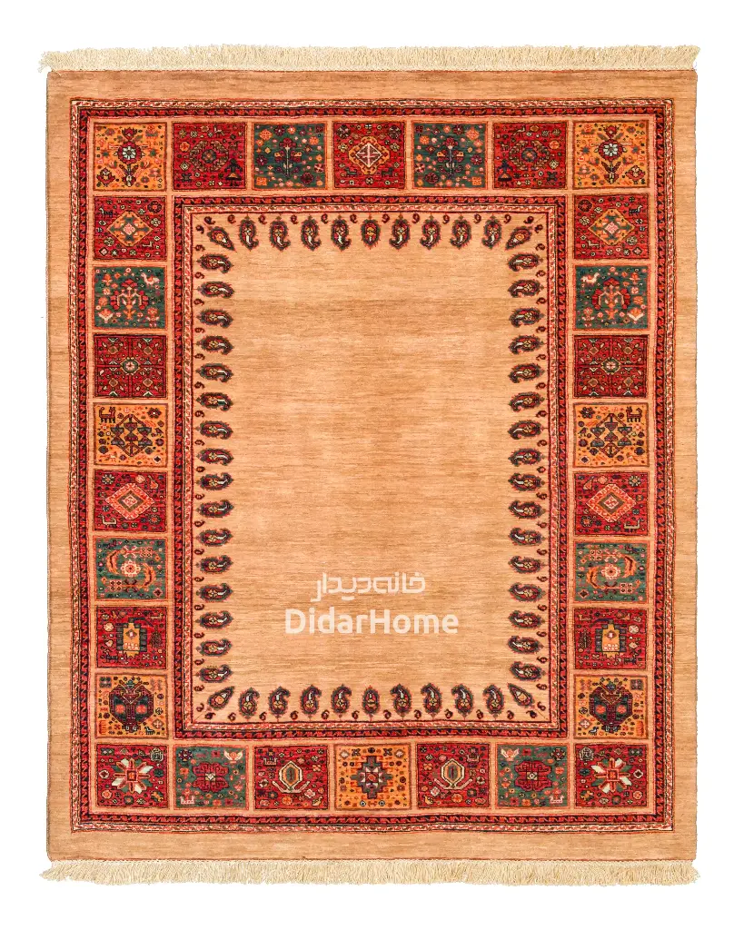 فرش دستباف قشقایی طرح کفساده ۳/۲۸ متری