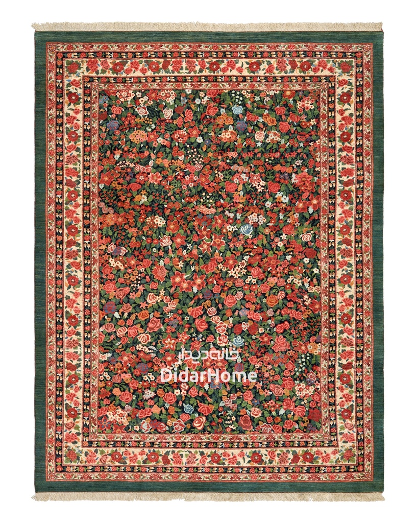 فرش دستباف بیجار طرح هزارگل ۹.۰۴ متری