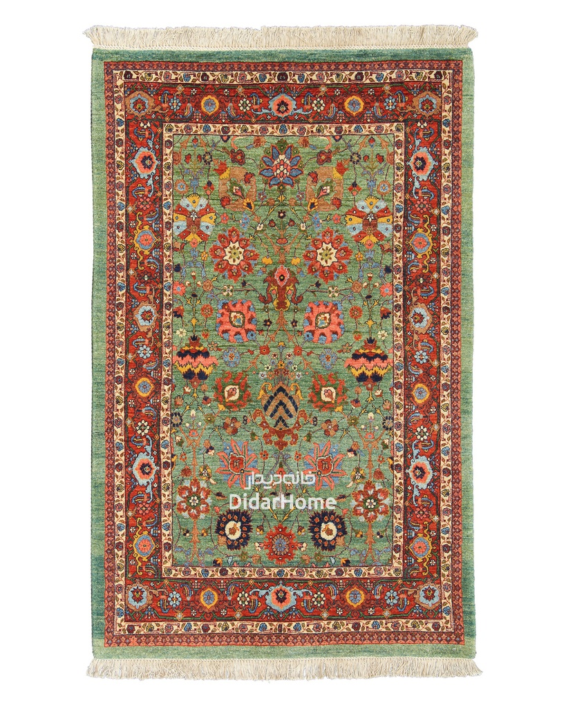 فرش دستباف گروس طرح افشان ذرع و نیم