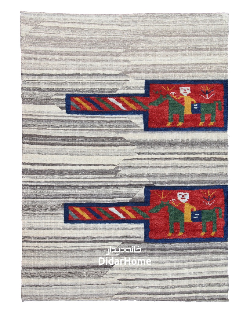 گلیم دستباف تاچه بختیاری طرح مدرن ذرع و نیم