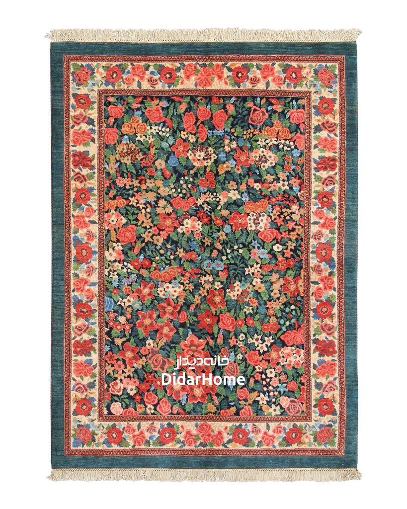 فرش دستباف بیجار طرح هزارگل سه متری